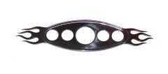 Misc. Flamed 5 Gauge Dash Panel