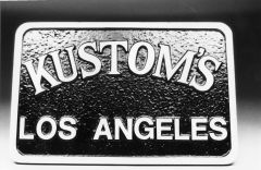 Plaque Kustoms Los Angeles