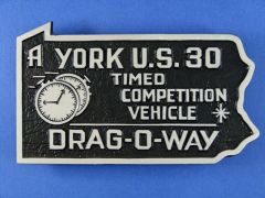 Plaque York US 30 Drag-O-Way