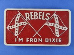 Plaque Rebels I'm From Dixie